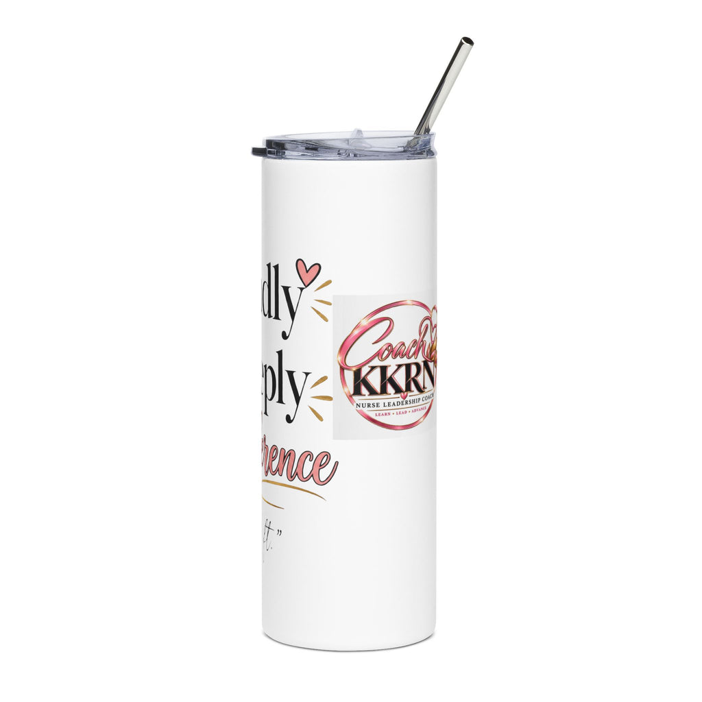 Tumbler — “Lead Kindly, Care Deeply, Make a Difference” Inspirational 20oz Stainless Steel Tumbler