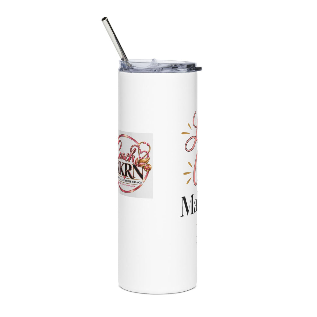Tumbler — “Lead Kindly, Care Deeply, Make a Difference” Inspirational 20oz Stainless Steel Tumbler