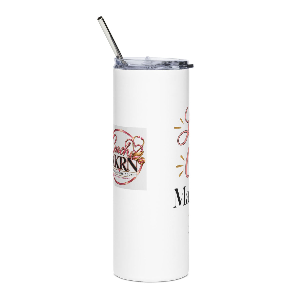 Tumbler — “Lead Kindly, Care Deeply, Make a Difference” Inspirational 20oz Stainless Steel Tumbler